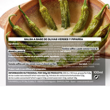 Cargar imagen en el visor de la galería, Oliquida Piparra: Salsa de aceitunas verdes encurtidas con Piparra
